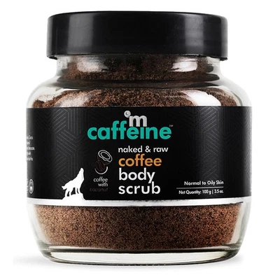 mCaffeine Exfoliating Coffee Body Scrub Powder Jar for Tan Removal-100Gm - Image 1 of 4