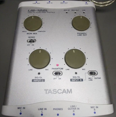 TASCAM US-122L USB2.0 Audio / MIDI Interface TEAC 2IN/2OUT 24bit/96kHz - Image 1 of 4