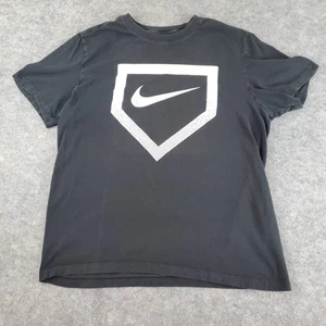 Camisa Nike Para Hombre Grande Negra Cuello Redondo Manga Corta Gráfica Béisbol Elastizada - Imagen 1 de 15