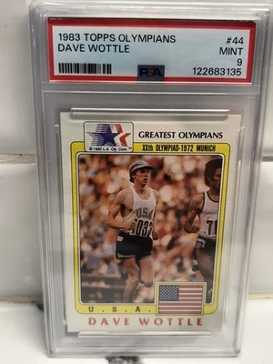 1983 Topps Greatest Olympians Olympic Card #44 Dave Wottle PSA 9 - Image 1 of 2