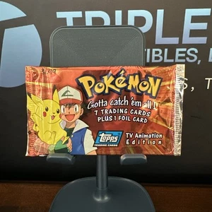 1999 Topps Pokemon Packs TV Animation Edition Factory Sealed, Includes One Foil - Picture 1 of 2
