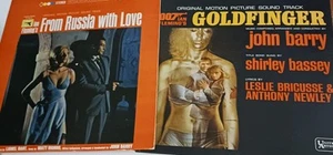 FROM RUSSIA WITH LOVE 1963, GOLDFINGER '64 1st PRESS MOVIE SOUNDTRACKS/ BONUS LP - Foto 1 di 17