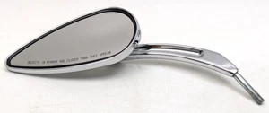 Espejo retrovisor izquierdo cromado genuino OEM Harley Davidson Willie G calavera lágrima ~ LEER - Imagen 1 de 6