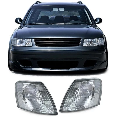 Clignotant Noir Fumé Paire Gauche Droite Pour VW Passat 3B Berline Variant 96-00 - Immagine 1 di 4
