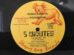 Bonzo Goes To Washington - 5 Minutes - Sleeping Bag Records (1984) 12" SINGLE - Imagen 1 de 2