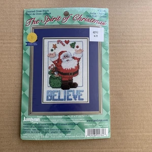 Janlynn Santa Believe The Spirit Of Christmas Kreuzstich-Set Neu Vintage - Bild 1 von 3
