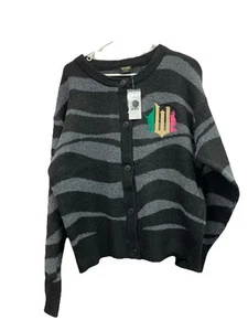 Wicked Gray & Black Knit Cardigan Paul Tazewell Target Size L Large New With Tag - Picture 1 of 8