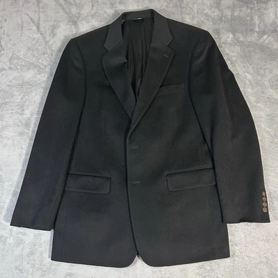 Blazer Bill Blass 100 % cachemir negro 41L para hombre abrigo deportivo chaqueta de lujo Foto 1 de 4
