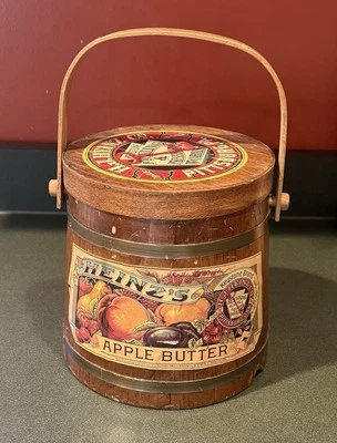HEINZ RARE SPAULDING & FROST WOODEN APPLE BUTTER FIRKIN BUCKET PITTSBURG NO "H" - Image 1 of 4