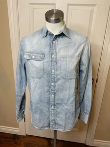 Ralph Lauren Collection Light Was Blue Denim Button-Up Shirt, Size 00 - Picture 1 of 6