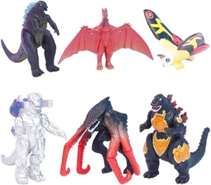 6 PCS Set Godzilla Monsters Figure About 2 inches high. US Seller! Free Ship! - Picture 1 of 3