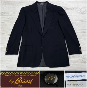 Recent $3995 Brioni "Traiano" Two-Button Solid Black Blazer, 40S 40R 38S Jacket - Picture 1 of 17