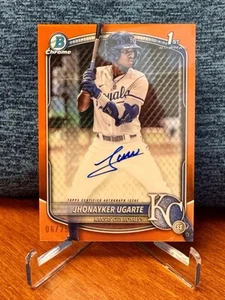 2025 Bowman Jhonayker Ugarte #CPA-JU Orange Refractor - 06/25 - Picture 1 of 3