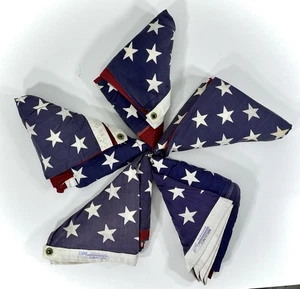 5 Vintage 1970’s RELIANCE 3’x5’ American Flag Lot 100% Cotton Used Veteran Hospital - Bild 1 von 3