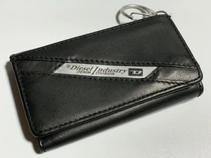 DIESEL (Diesel Style Lab) / 6 Rings Key Case / X00445 / Black Leather / Logo - Picture 1 of 20