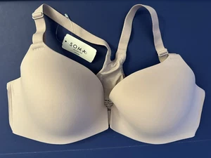 Soma Intimates Enbliss Front Close ~ Racerback BH Adobe Rose Gr. 38D NEU - Bild 1 von 6