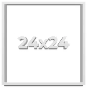 24x24 Shadow Box Rahmen weiß | 1 cm tief Echtholz modern Shadowbox Di - Bild 1 von 7