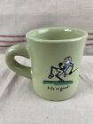 LIFE is GOOD Sage Green GOLF Coffee Mug Cup 'Do What You Like, Like What You Do'