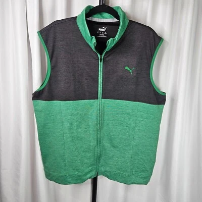 PUMA 597127 Golf Cloudspun Warm Up Vest Green Size XL Smart Sporty Athleisure - Image 1 of 4