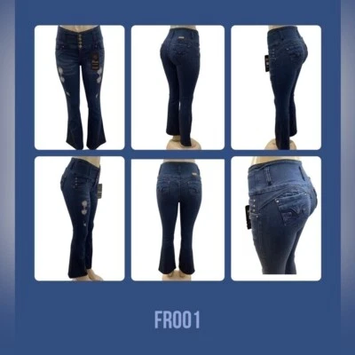 Jean Levantador de Glúteos Franka Colombiano FR001 Nuevo Con Etiquetas Foto 1 de 4