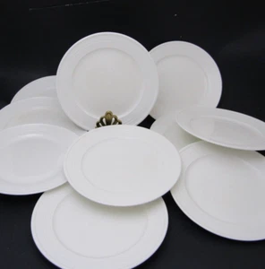 Lenox Avondale 10 platos de ensalada 8" hueso blanco china anillado descontinuado - Imagen 1 de 6