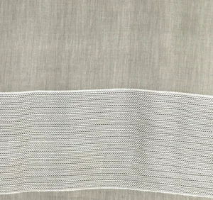 ANTIQUE GOLD LINEN STYLE DRAPERY FABRIC W/ EMBROIDERY DETAILS 60" WIDE BY THE YD - Picture 1 of 5