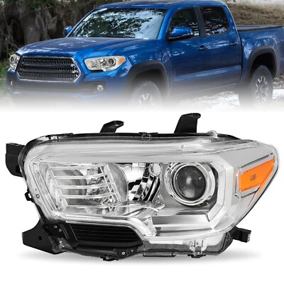 For 2016-2022 Toyota Tacoma w/o LED DRL Chrome Left Side Headlight Assembly Lamp - Image 1 of 4