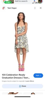 Frenchi, M, sleeveless,adjustable sweetheart neckline ruffle handkerchief lined — 第 1/4 张图片