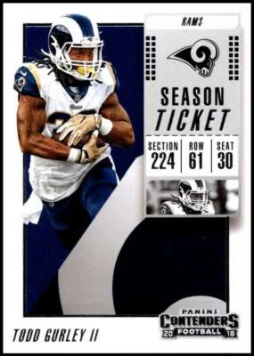2018 Panini Contenders Season Tickets #46 Todd Gurley II NM-MT LA Rams J2M - Image 1 of 2
