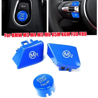 Cubierta del interruptor de parada de arranque del volante para coche M1 M2 para BMW M3 M4 M5 M6 X6M F30 F80 Foto 1 de 4