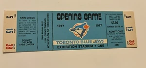 1977 TORONTO BLUE JAYS OPENING DAY FULL GAME TICKET - LIGHT BLUE VERSION April 7 - Picture 1 of 2