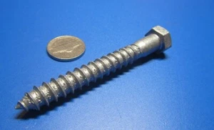 Verzinkte Sechskantschraube Lag 3/8" Gewinde x 3,00" Länge, 25 Stück - Bild 1 von 12