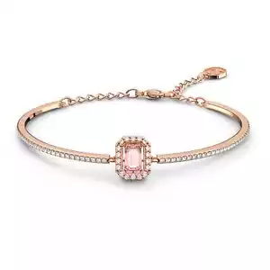 Swarovski Una Bangle Octagon Cut, Pavé, Pink, Rose Gold-Tone Plated 5620555 - Picture 1 of 4
