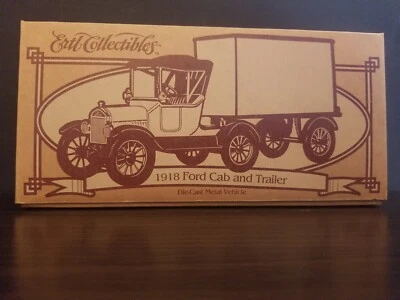 1998 BRAND NEW ERTL COLLECTIBLES DIE CAST METAL 1918 FORD CAB AND TRAILER - Image 1 of 4