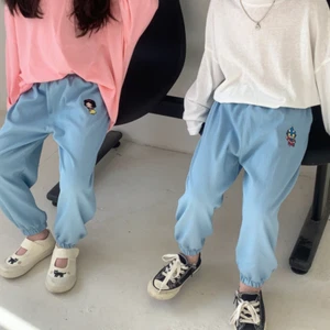 Children's Jeans Sweatpants Casual Pants Boy's and Girl's Thin Style Pants - Picture 1 of 19