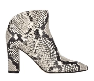 Marc Fisher LTD Boots Size 6.5 Beige Snakeskin-Embossed Unno Leather Bootie NEW - Picture 1 of 10