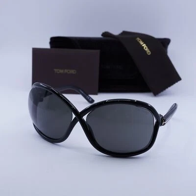 Tom Ford FT1068 01A Shiny Black/Smoke 68-15-115 Sunglasses New Authentic - Image 1 of 4