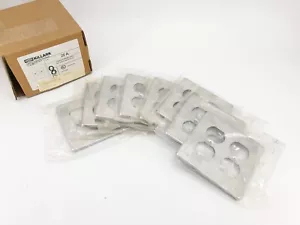 Box of 8 New Killark 2FA Stamped Aluminum Covers For 2 Duplex Receptacles - Picture 1 of 4