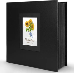Photo Album 4x6 600 Photos, Leather Cover Extra Large Capacity Holds 600 Hori - Picture 1 of 11