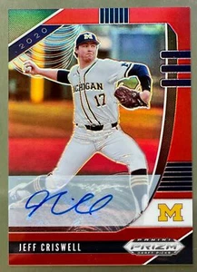 2020 Panini Prizm Draft Picks Base Autographs Prizms Red #58 Jeff Criswell 03/50 - Picture 1 of 2