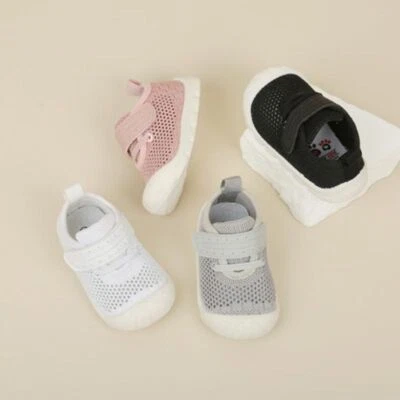Baby Toddlers Soft Sole Breathable Mesh Prewalker Kids Girls Boys Non-slip Shoes - Image 1 of 4