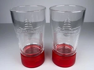 Lote de 2 tazas de cerveza Budweiser Red Light Glass NHL Goal Sync Up probadas funcionando - Imagen 1 de 6