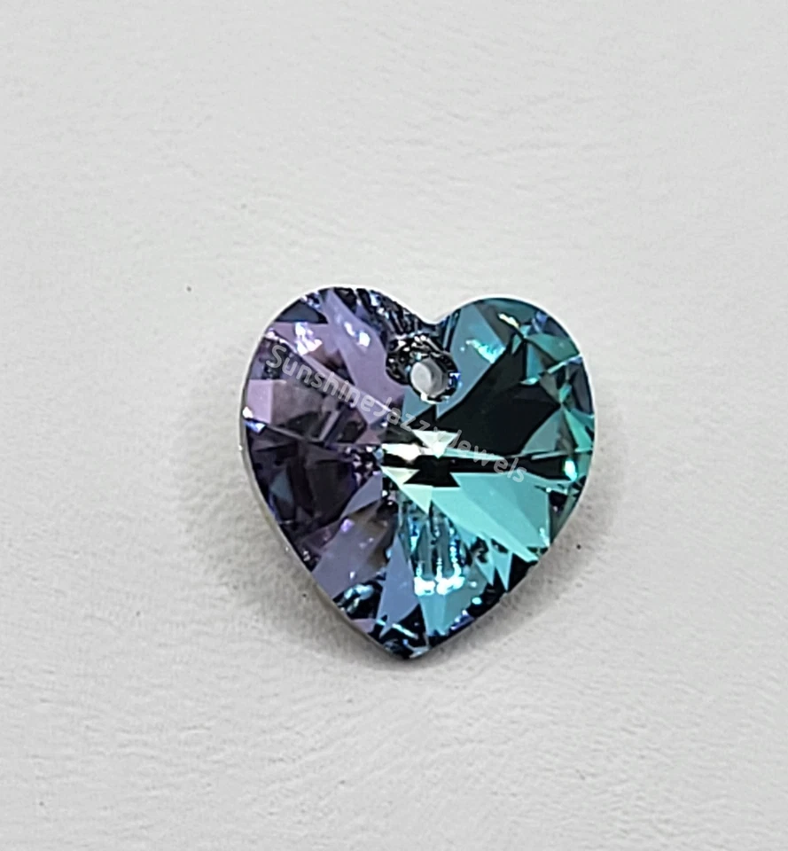 Colgante Corazón Luz Vitrail Cristal Swarovski; 3 Tamaños: 10mm (2pc), 14mm, 18mm Foto 1 de 1