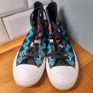 Converse Mid Tops Chevron Zig Zag Multicoloured Detail Womens UK 5 EU 37.5 - Picture 1 of 9