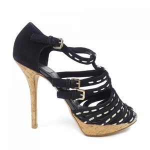 Christian Dior Sandalen Damen Größe 37,5 schwarz Wildleder - Bild 1 von 6