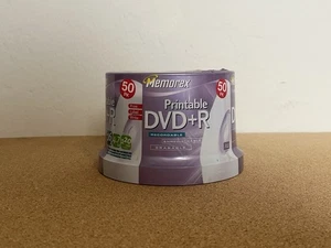 Paquete de 50 DVD-R 8x 4,7 GB 120 min en blanco imprimible imprimible grabable nuevo - Imagen 1 de 7