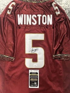 JAMEIS WINSTON AUTOGRAPHED SIGNED FLORIDA STATE SEMINOLES JERSEY JSA COA - Picture 1 of 4