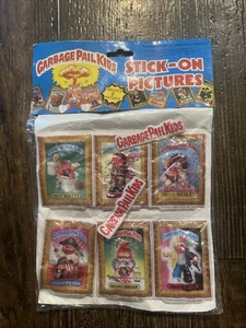 Vintage 1986 Garbage Pail Kids 6 Stick-Ons Puffy Stickers 1980s 80s Rare TOPPS - Picture 1 of 6