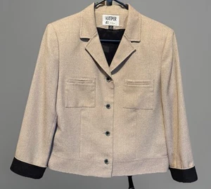 Kasper A.S.L. Business Casual Beige Blazer Womens 12P  - Picture 1 of 6
