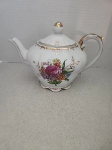 ¡Excelente tetera de diseño floral musical antiguo (funciona)! - Imagen 1 de 12